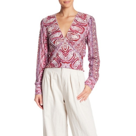 🆕️ Free People Wild and Patterned Ob814980 Blouse - Picture 2 of 4